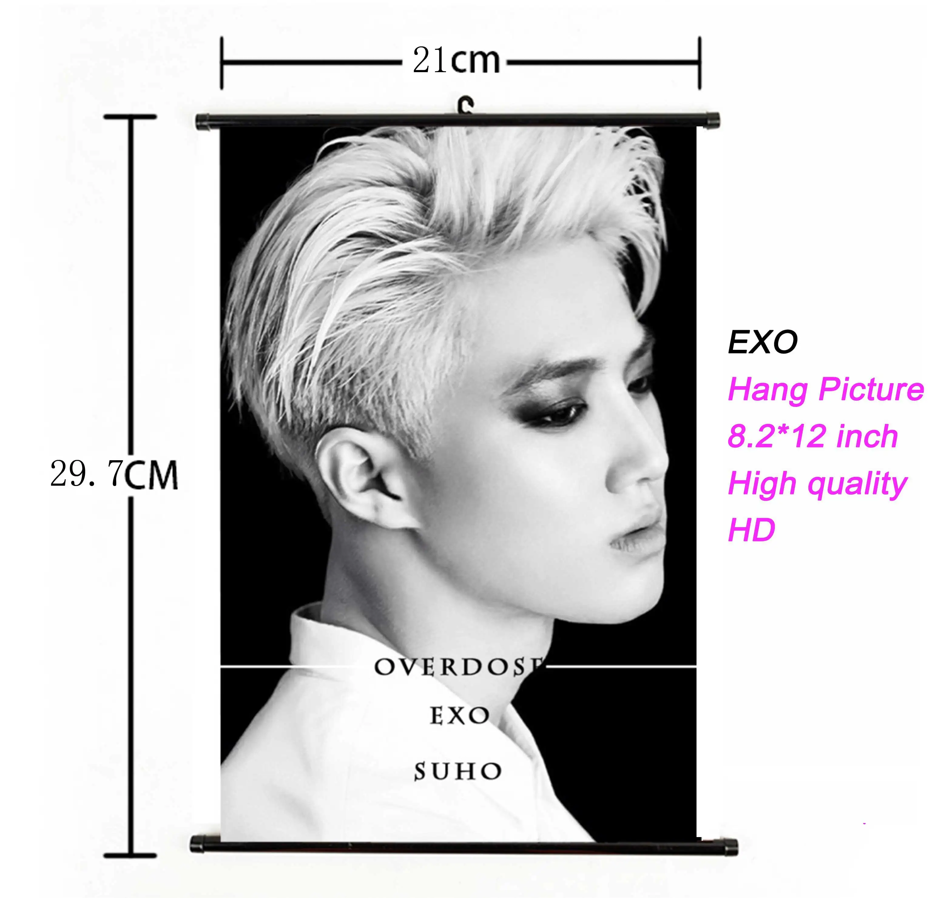 K-pop EXO альбом висячая картина фото плакат Kpop EXO висячий плакат ткань 21*30 см Высокое качество для поклонников Коллекция подарков - Цвет: 77