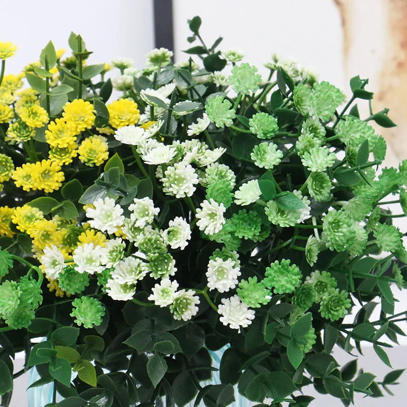 1 букет поддельные растения маленькие цветы головы DIY Gypsophila имитация