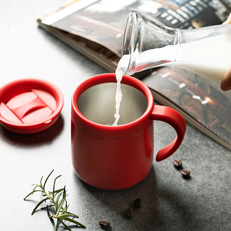 MDZF SWEETHOME 330ml Stainless Steel Thermos Coffee Mug With Handle Portable Insulated Water Cups Tumbler Office Thermoses | Дом и сад