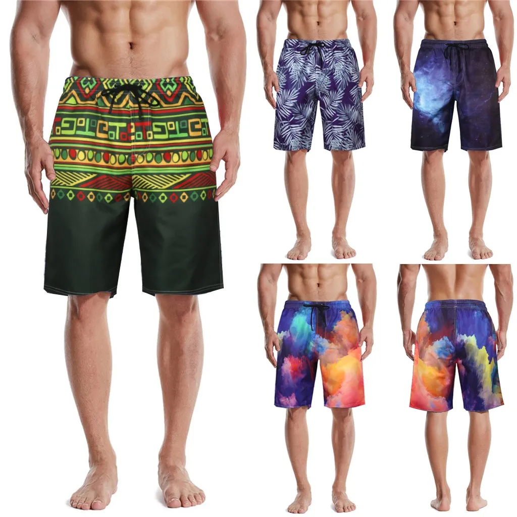 Шорты для серфинга мужские пляжные шорты плавания Летние плавки с 3D принтом