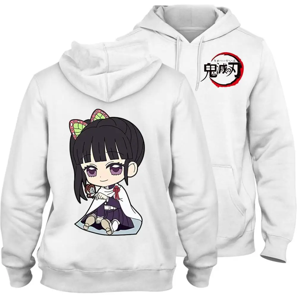 

Demon Slayer Kochou Shinobu Cartoon High-Quality 100% Cotton Hooded Sweatshirt With Pocket Fleece Inside Winter Sportswear