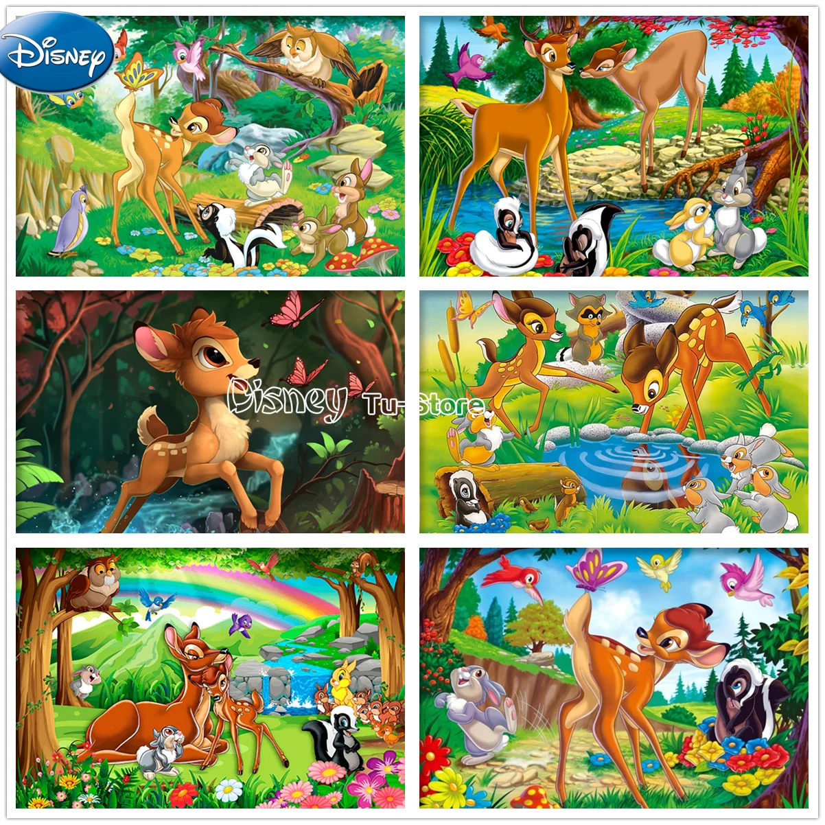 

Disney Diamond Painting Fawn Bambi 5d Diy Full Square/Round Diamond Embroidered Mosaic Cartoon Picture Home Decoration Gift
