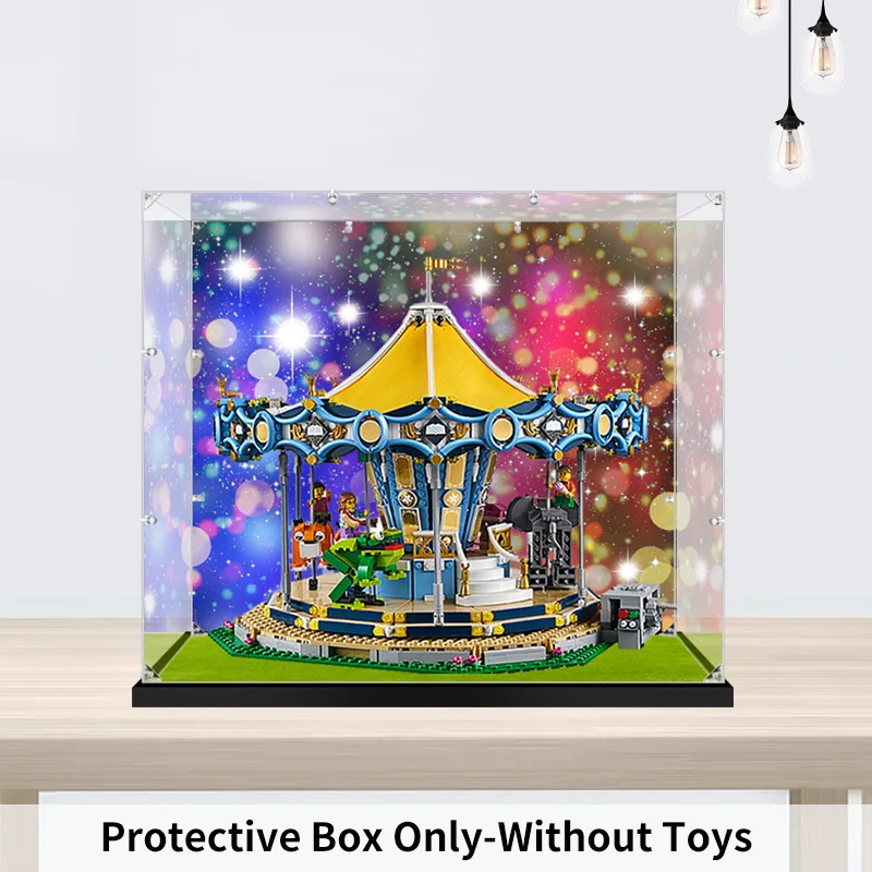 

BrIckLight Acrylic Dustproof Protective Box Is Suitable For Lego Block 10257 Model Carousel Toy Storage,Anime Box,Kid Toys