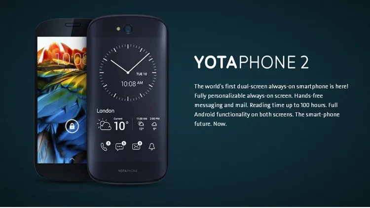 Смартфон Yota Yotaphone 2, 4G, двойной экран, 5,0 дюймов, четырехъядерный процессор Snapdragon 800, 2 Гб ОЗУ, 32 Гб ПЗУ, мобильный телефон Android 4,4