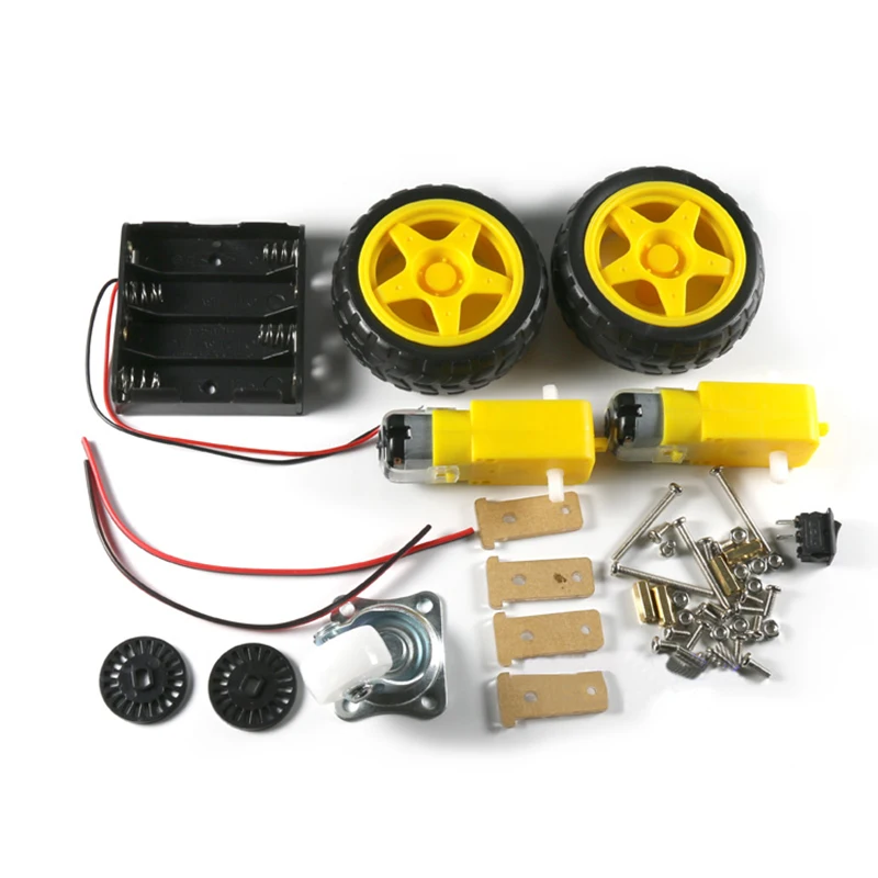 Двухколесный однослойный отслеживающий умный робот автомобильный шасси