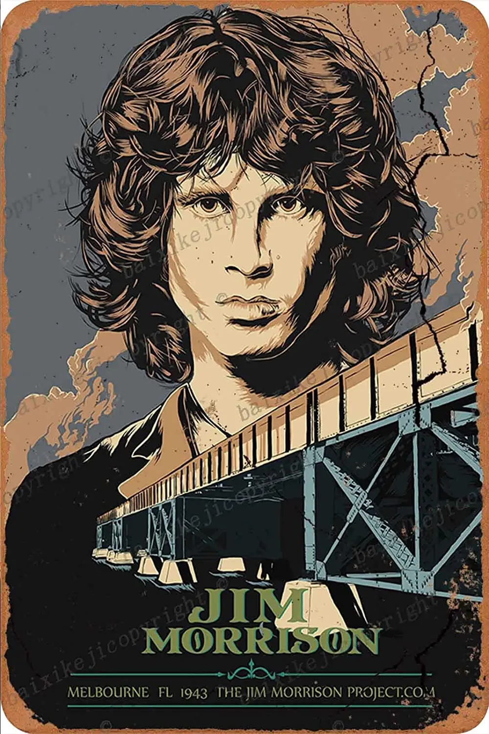 

Jim Morrison Pawn Stars Tin Sign Vintage Metal Sign Poster Home Wall Decor Cafe Bar Pub Club Gift