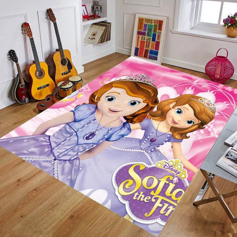 

Disney Multiple Sizes Cartoon Play Mat Rug Anti-slip Carpet Floor Mat Rugs Bathroom Children Playmat Home Doormat Customizable