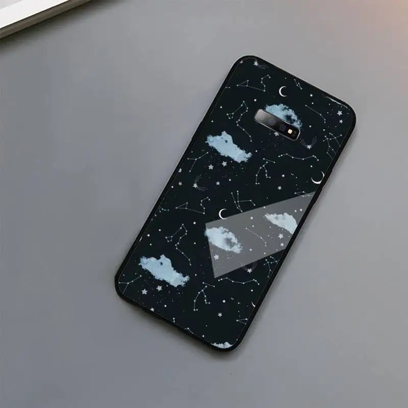 

Space Constellations starry sky Phone Case Tempered glass For Samsung S6 S7 edge S8 S9 S10 e plus note8 9 10 pro