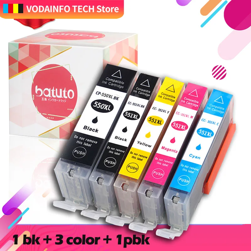 Картридж для принтера canon PIXMA IP7250 MG5450 MX925 MG5550 MG6450 MG5650 MG6650 IX6850 MX725 совместимый с PGI 550