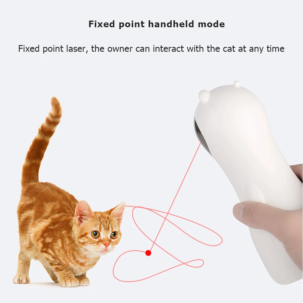 

Adjustable Laser Toy Cat Teaser LED Electronic Pet Kitten Training Entertaining Toy Automatic Training Supplies for Cat