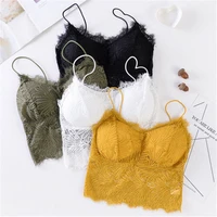 bustier crop padded new lace bralette bra tops strappy tank womens cami vest