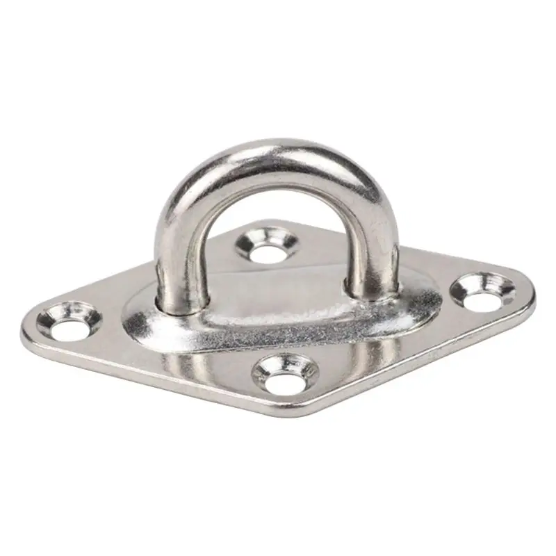 

304 Stainless Steel Ceiling Wall Mount Hook Heavy Duty Eye Plate For Boat Yoga Swings Hammocks