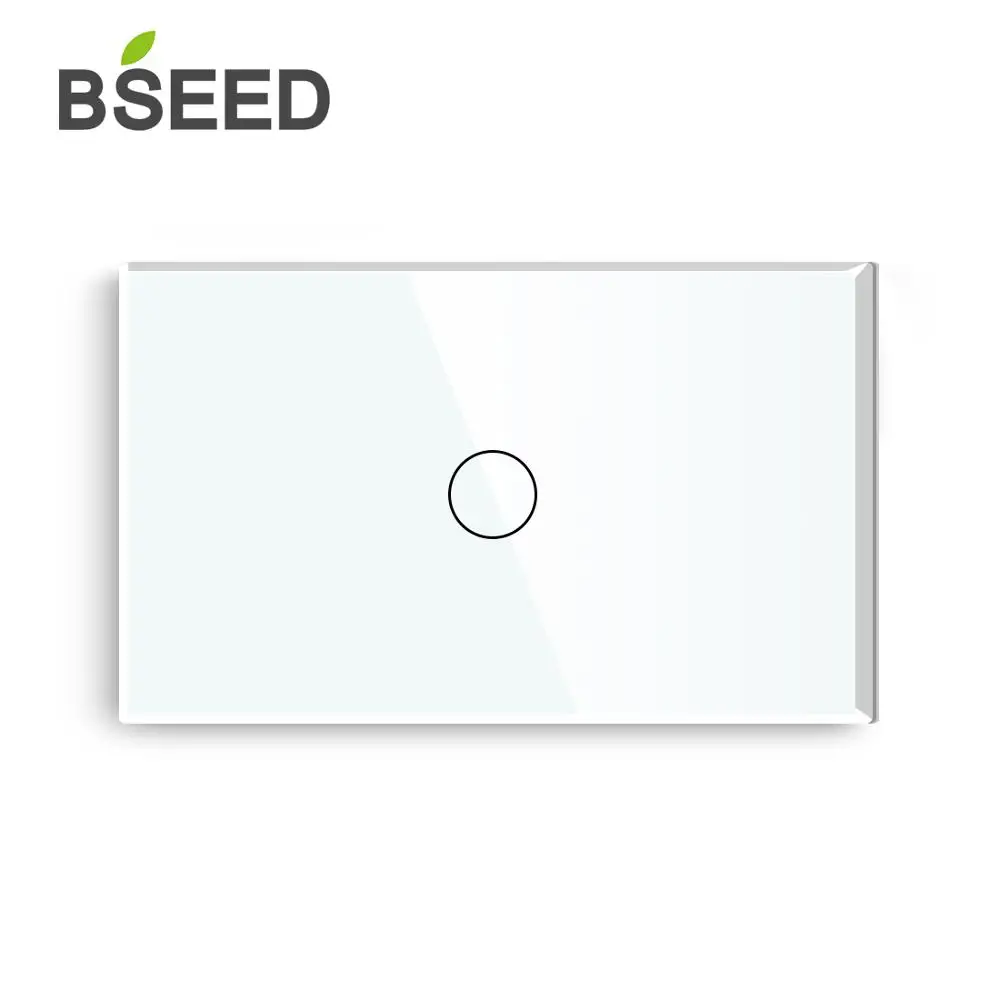 Сенсорный диммер Bseed US 1 клавиша способ тусклый светодиодный свет белый черный золотой кристалл класс панели