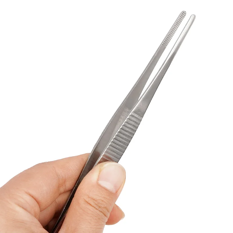 Пинцет медицинский прямой из нержавеющей стали 14-25 см | Дом и сад