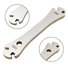 Коррекция затяжки спиц велосипедного колеса велосипедный ключ, для спиц 1415 г, нержавеющая сталь, Серебряный гаечный ключ