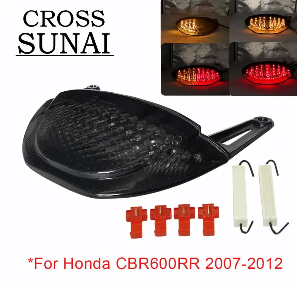 

Задний фонарь для мотоцикла, для Honda CBR600RR CBR 600 RR 2007 2008 2009 2010 2011 2012, светодиодный фсветильник рь, стоп-сигнал, поворотники