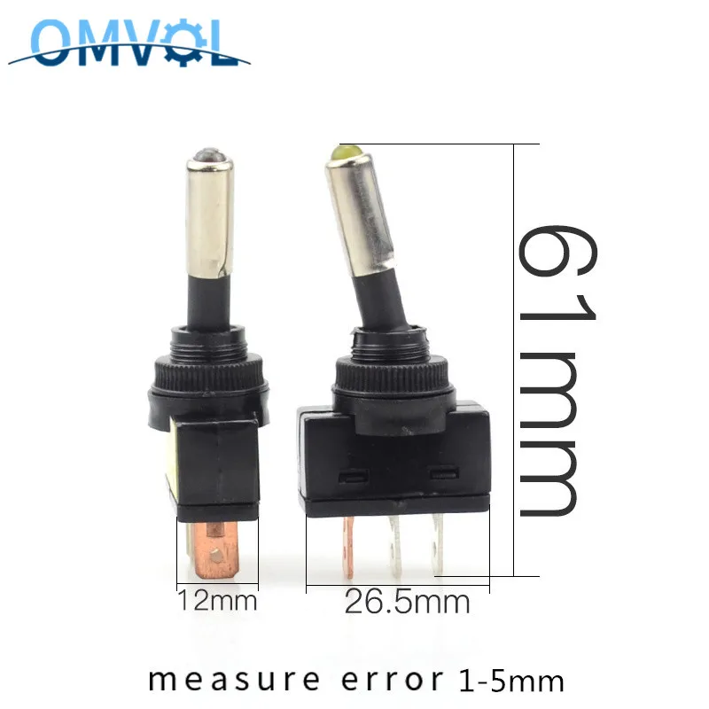 1 шт. 12 В 20 А Автомобильный светодиодный тумблер с переключателем света 3