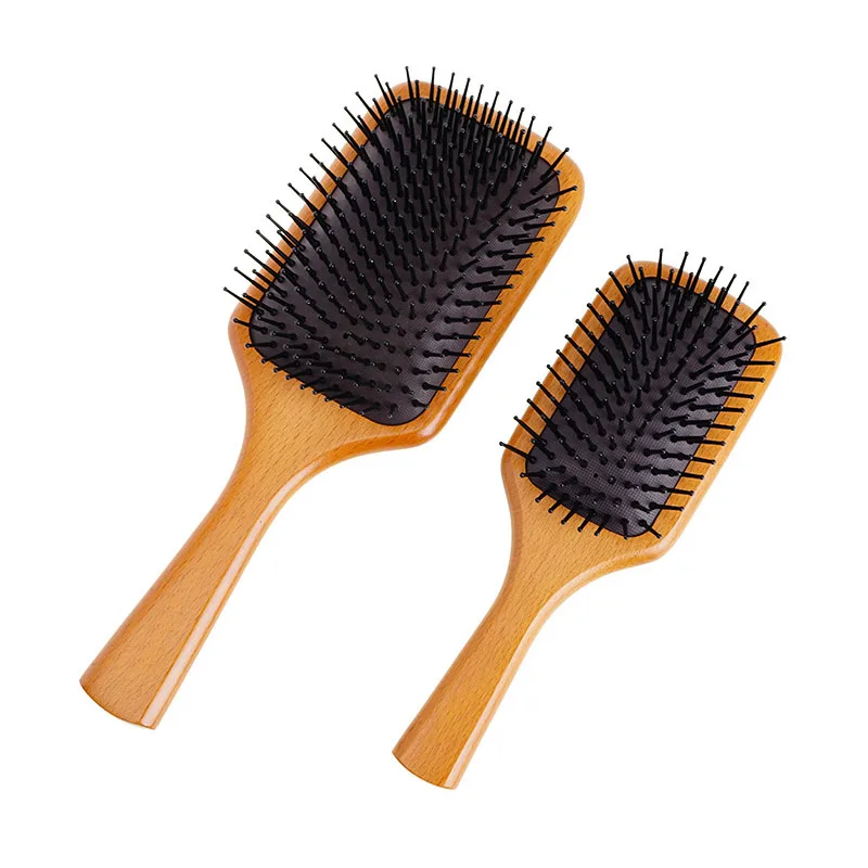 

Hair Brush Massage Combs Eco Friendly Paddle Wooden Bamboo Brush for Women Men Kids Wet Dry Hair Smoothing Massaging Detangling