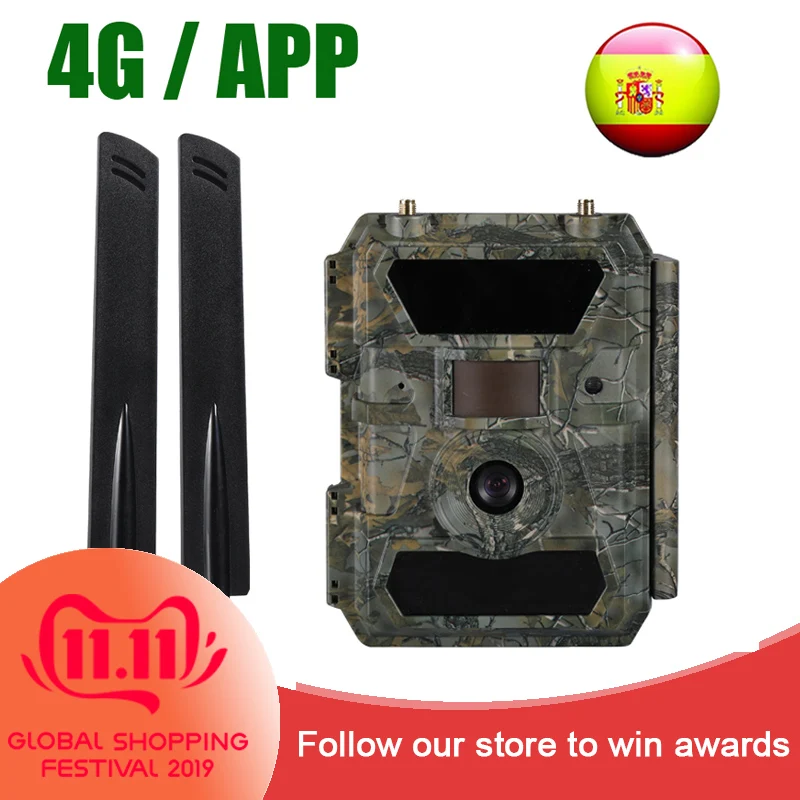 Willfine 4.0CG 4G APP управление охотничьи камеры 0,4 s триггер скорость дикой природы ловушка камеры 20 м Диапазон 4G приложение Скаутинг камеры слежения