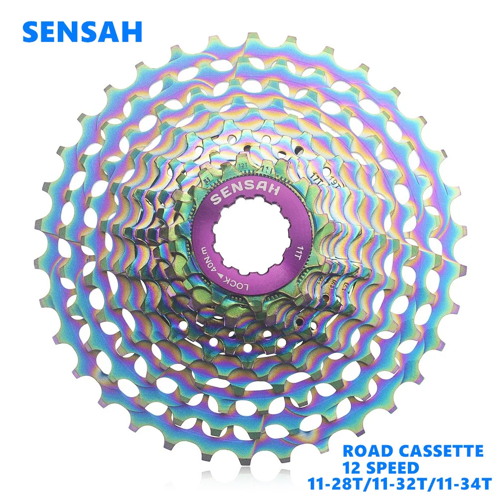 SENSAH 12S  CNC Road Bike 12 Speed 11-32/34T Bicycle Cassette Gravel Bike Ultralight Freewheel 11-28T Flywheel 12speed Sprocket