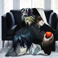 death note soft and warm coral plush blanket sofa bed sheet knee cover adult baby girl children gift nap blanket