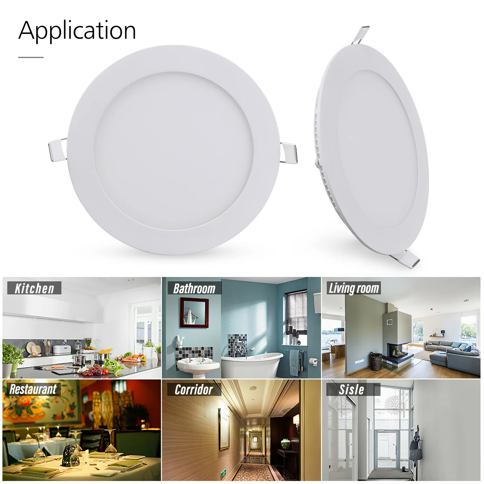 12 Вт Малый Панель лампы теплый белый холодный два вида светильник Цвет круг 220 V 2