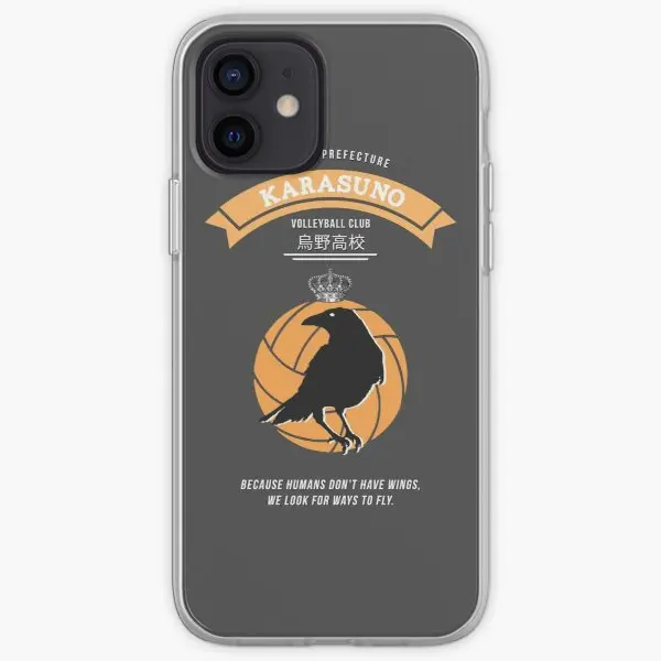 

Karasuno Crest Light Phone Case Customizable for iPhone 5 5S X XS XR Max 6 6S 7 8 Plus 11 12 13 Pro Max Mini TPU Silicon
