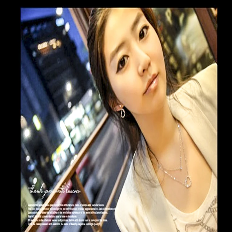 Изящный набор кристаллов kolye многослойный преном в форме сердца kpop эстетический