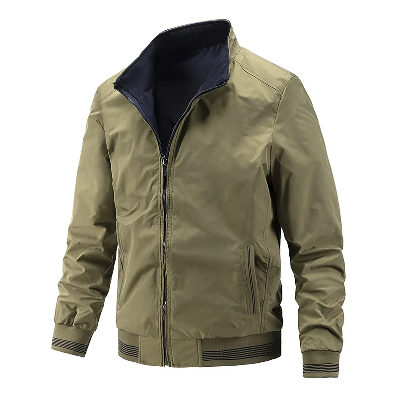 

Casual Double-Wear Jacket Men Military Windbreaker Bomber Jackets Male Business Cotton Slim Fit Coat Men Casaco Masculino M-XXL