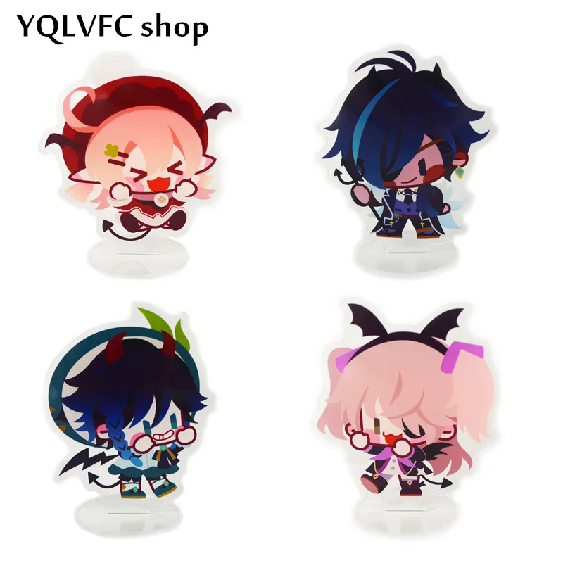 

Anime Figure Genshin Impact Diluc Klee Barbatos Kaeya Acrylic Stand Model Plate Desk Decor Standing Sign Keychain Fans Gifts
