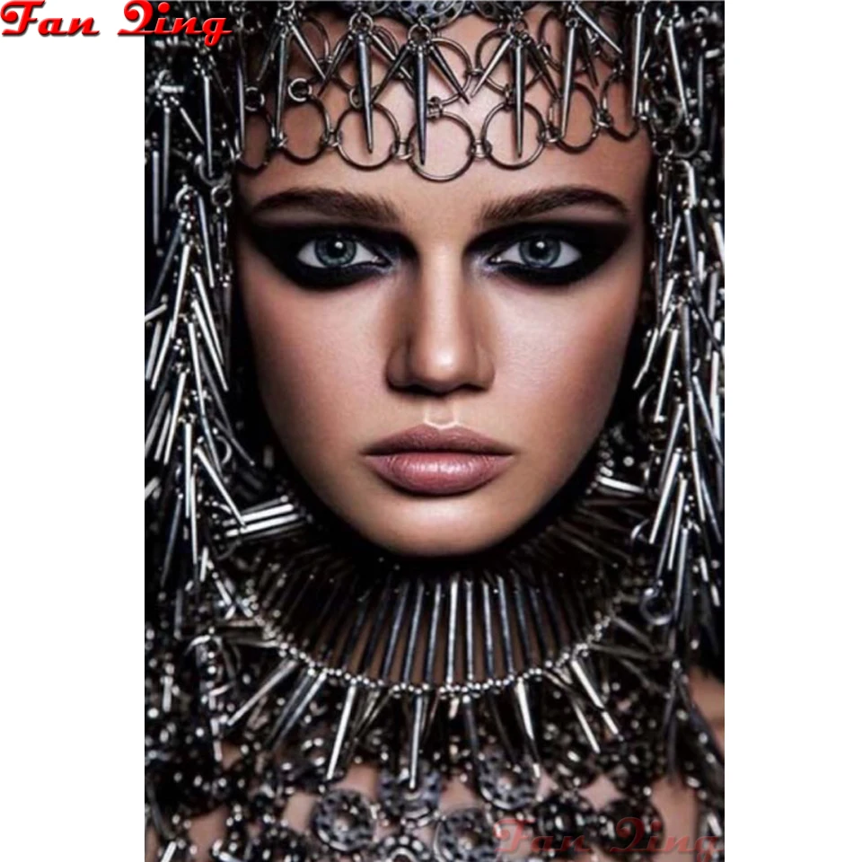 

DIY 5D Diamond Painting Beautiful Girl Cross Stitch Mosaic Full Square Round Drill Rhinestones Embroidery Home Decoration