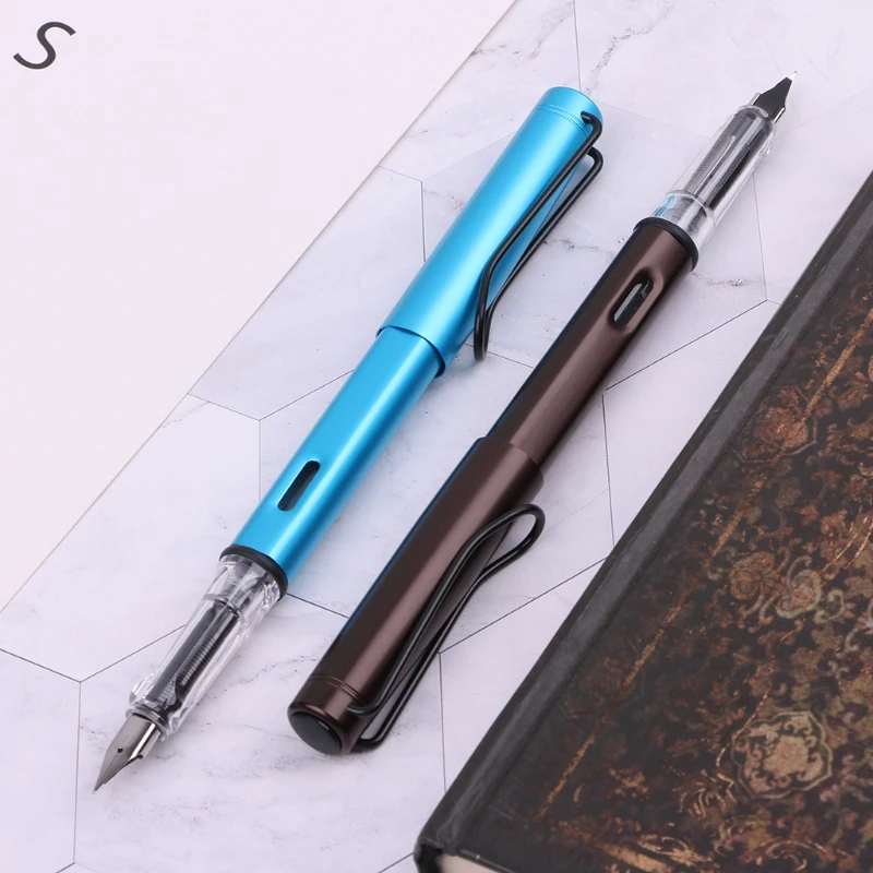 

Aluminum Alloy New Fountain Pen Student Pen Gift Nib 0.38mm Calligraphy Durable