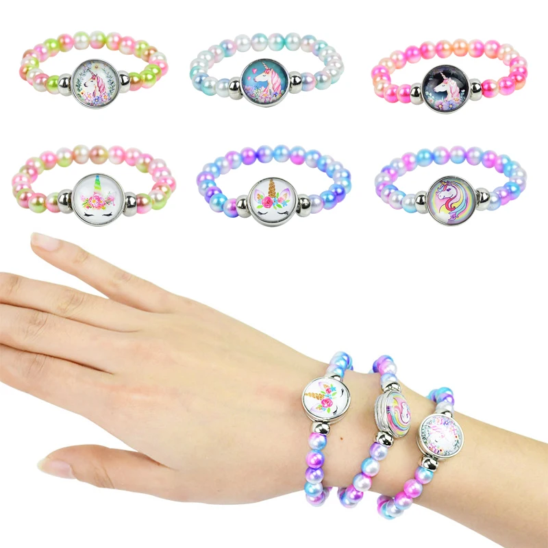 1 шт. детский плетеный браслет Единорог|Украшения своими руками для вечеринки| |