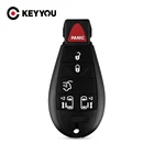 Дистанционный чехол KEYYOU 5 + 1 С 6 кнопками, умный чехол для ключа для Dodge Chrysler Grand, фургон, город, кантри, FOB