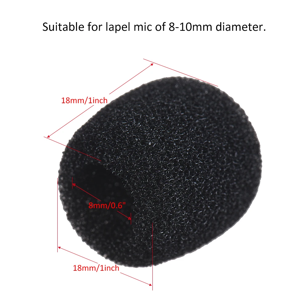 Andoer мини отворот гарнитура микрофон ветровое стекло Пена крышка черный 10-Pack |