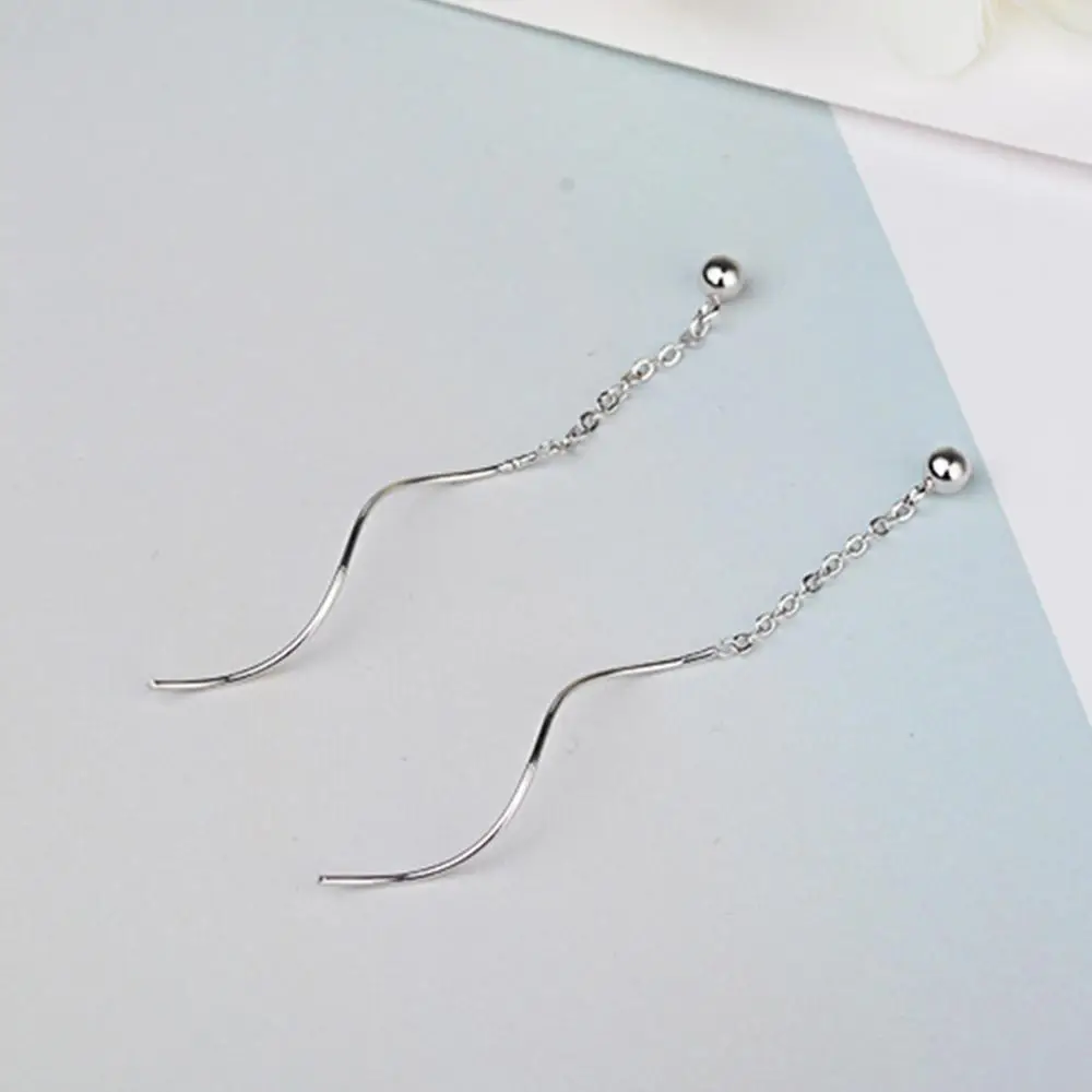 Чандлер шарик падение волна линия серьги цвет простая нить провод уха Bronics цепи