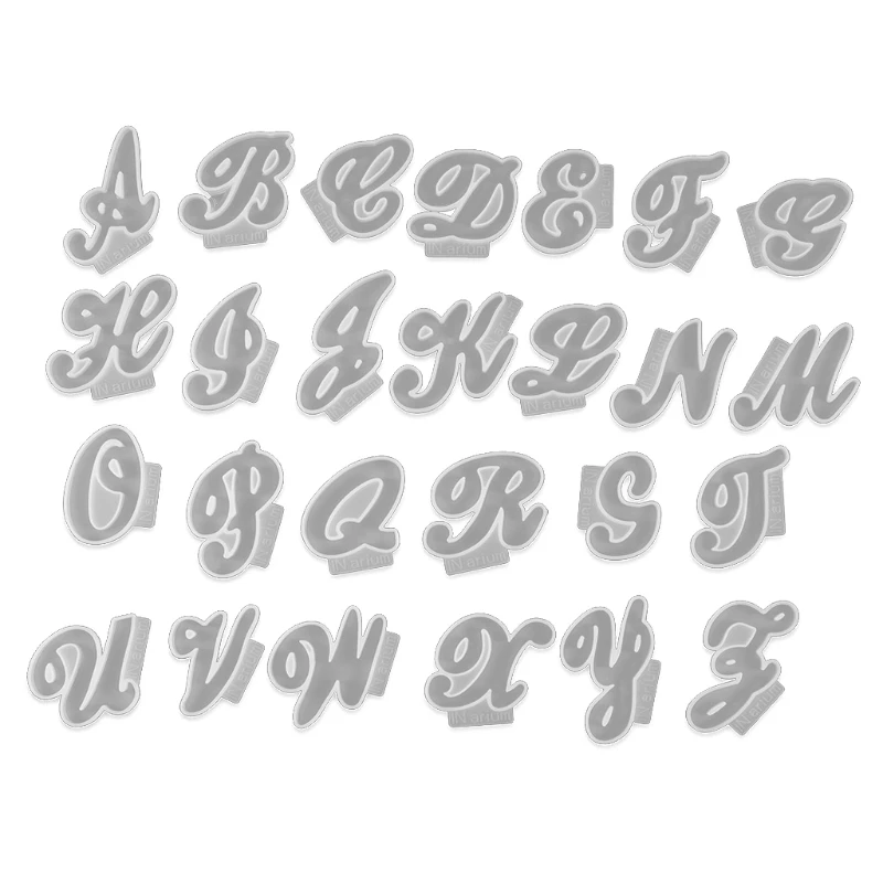 

Литые формы T84B с 26 буквами, экологически чистые нетоксичные гладкие края, бесшовный силикон, прочная антидеформирующая форма