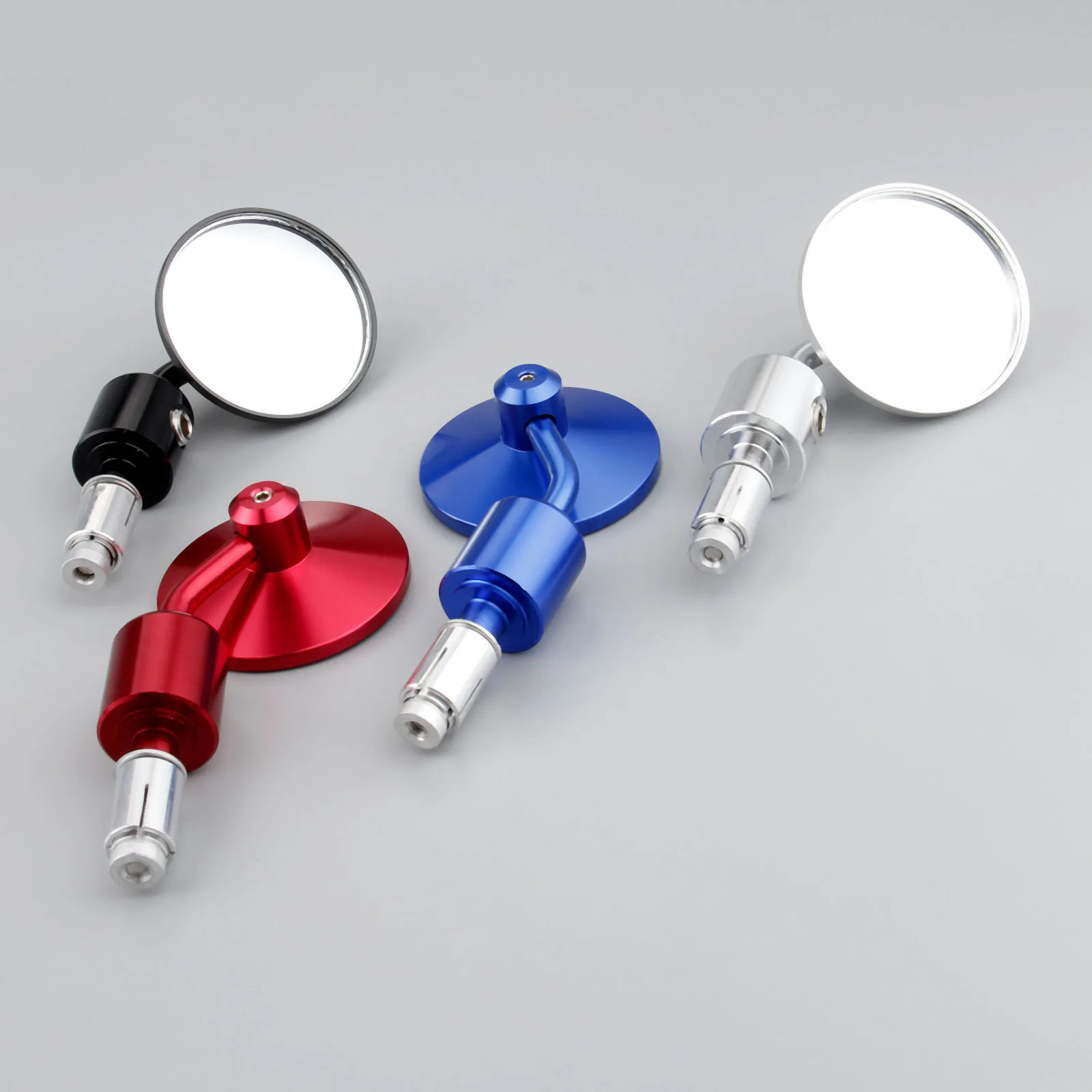 

1 Pair 7/8'' 22mm Handle Bar End Side Mirror Motocross Refit Reflective Rearview Mirror