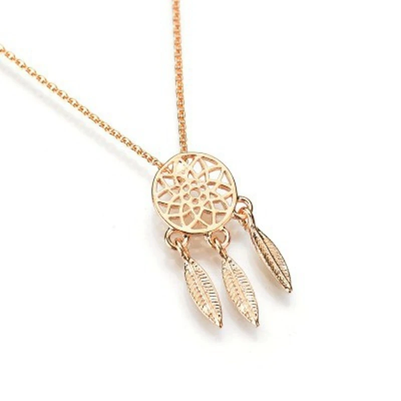 

Fashion Ladies Retro Round Leaf Tassel Pendant Long Chain Necklace Jewelry Gift