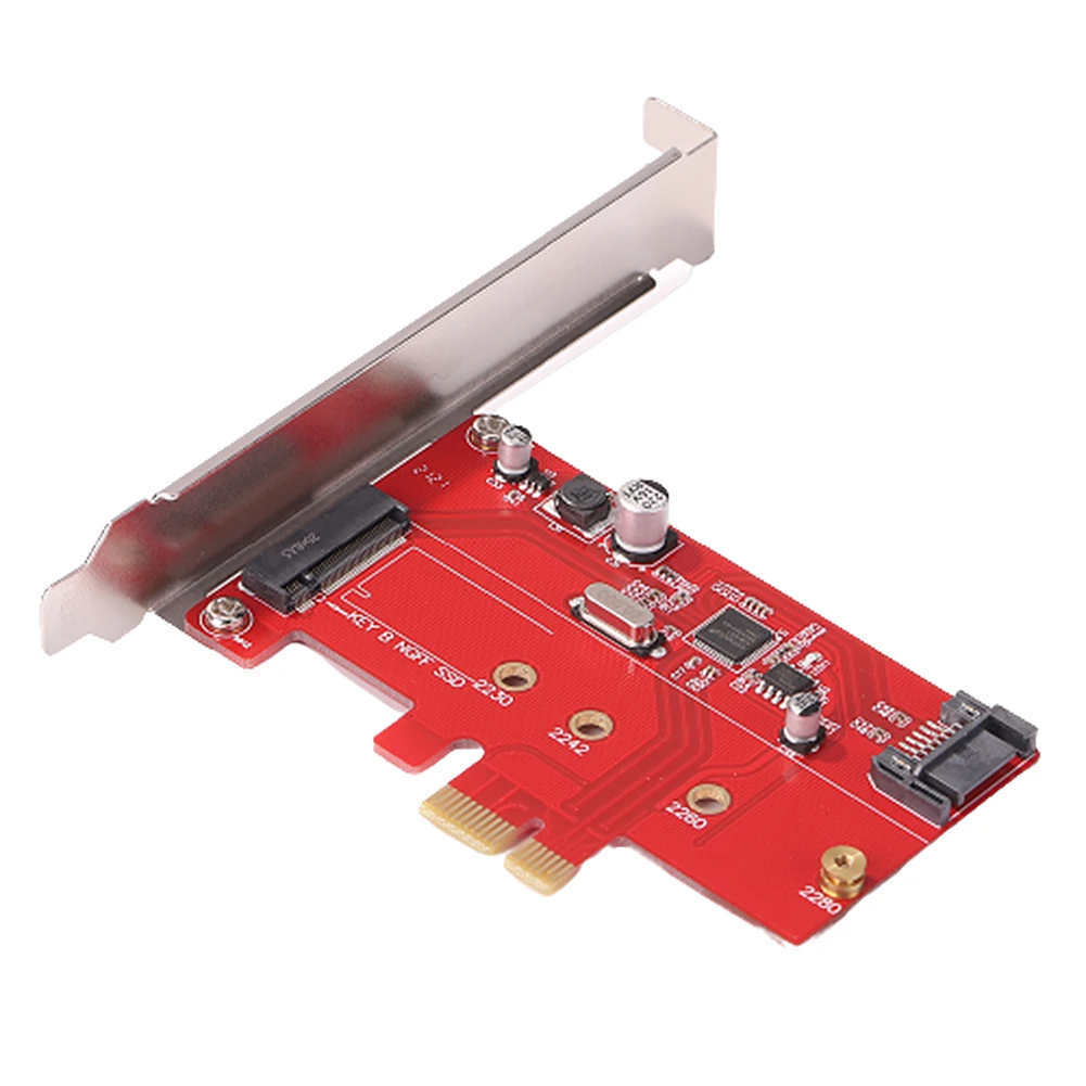 

PCI-E X1 to M.2 NGFF SSD Adapter Riser Support M.2 key B/M PC Expansion Card Kit