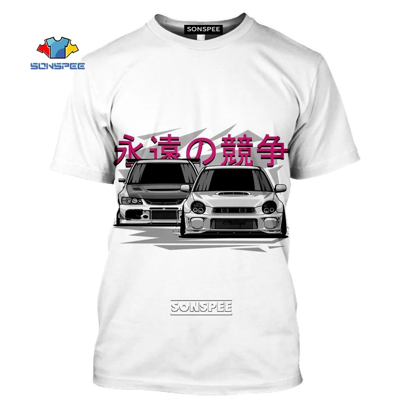 

RWB Car T-shirt Men 3D Print Car Modification T shirt Casual Summer Cartoons Anime Shirt Fitness Oversized Hip Hop Clothing Top