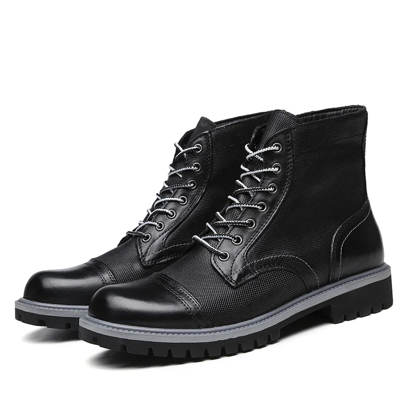 Модные мужские рабочие ботинки из натуральной кожи осенние высококачественные