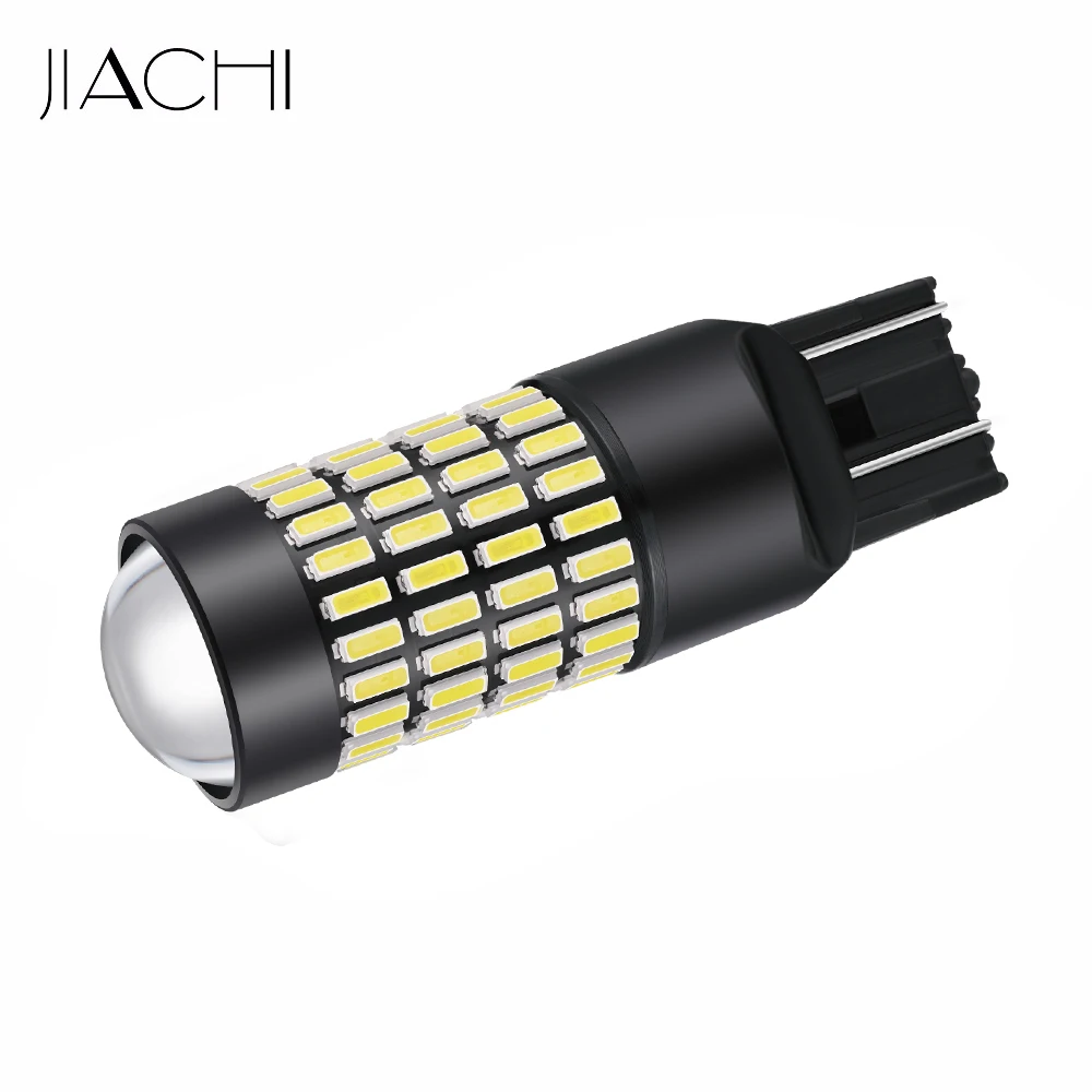 JIACHI 2 шт./лот T20 7443 7440 светодиодный W21W W21/5 Вт WY21W без полярности лампы авто Стоп