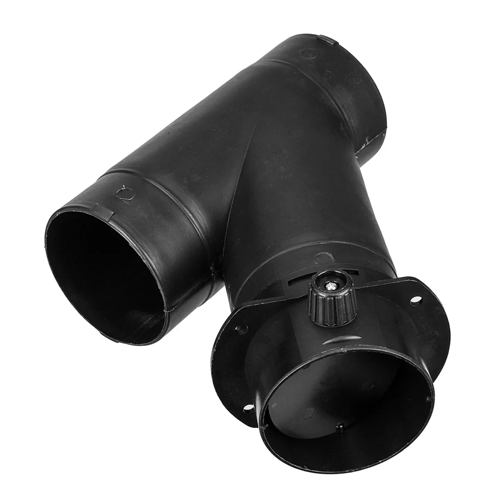 

65mm Air Vent Ducting Y Piece Outlet Connector & Vavle Flap ForAir Diesel Heater Webasto Heater
