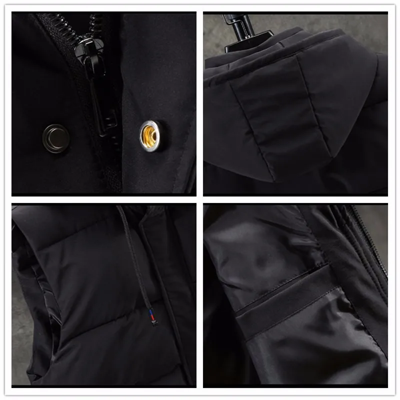 

Lusumily Autumn Winter Down Vest Women Hooded Removable Hat Girl Snow Waistcoat Female Warm Sleeveless Jacket Outerwear Thicken