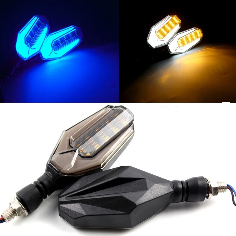 AUniversal светильник сигнала поворота мотоцикла Янтарный s 9 LED 12V декоративная лампа