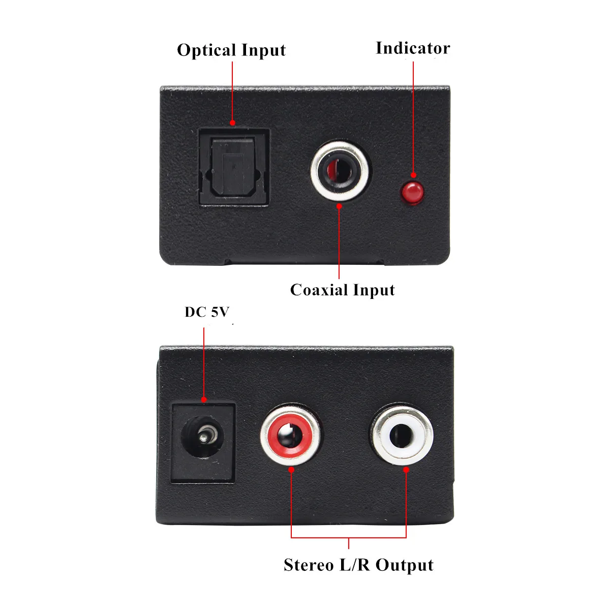 Цифровой аналоговый аудио конвертер Spdif коаксиальный адаптер RCA L/R 3 5 мм D2A с