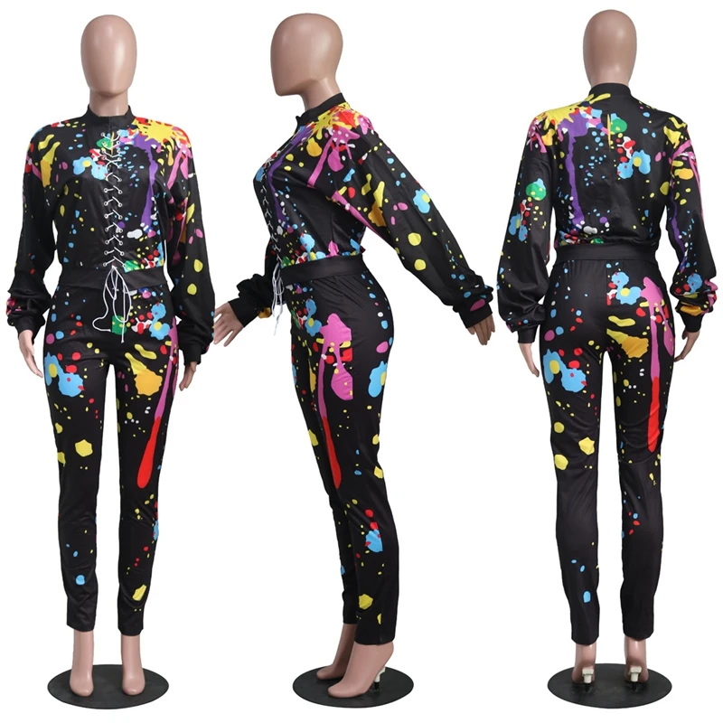 

hirigin Fall Winter Tracksuit Two Piece Set Long Sleeve Top and Sweatpants Outfits for Women Clothes Lounge Wear Matching Sets