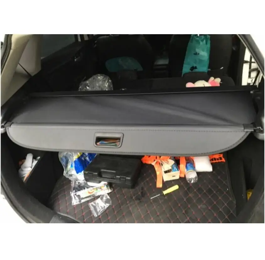 

For Rear Trunk Cargo Cover Security Shield For Honda JAZZ FIT 2014 2015 2016 2017 2018 2019 High Qualit Auto Accessories Black B