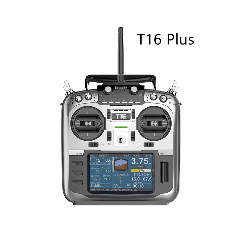 Jumper T16 Plus/T16 Pro Hall Gimbal с открытым исходным кодом мультипротокол радио передатчик JumperTX 2,4G 16CH 4,3 дюймов lcd для FPV дрона